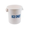 Winco FCW-10ICE, 10 Gln (1280 Oz) 15.7'' Round Plastic White