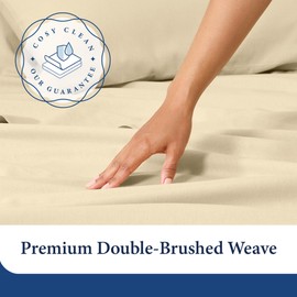 Cosy House Collection 100% Cotton Flannel Bed Sheet Set - King - Premium Softness, Deep Pocket Fit, Elastic Corner Straps, Cozy + Warm,