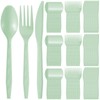 Zhehao 405 Pcs Hard Plastic Utensils Plastic Silverware Set Cutlery