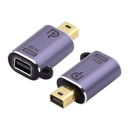 NFHK Mini DisplayPort 1.4 Male to Mini DP Female 8K 60Hz Adapter Ultra HD UHD 4K 144hz 7680 * 4320 for Video PC Laptop Monitor