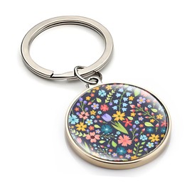 AWHSCP Cute Keychains Gifts for Friends, Funny Key Chain Christmas Gifts for Women Men Bag Purse Wallet Handbags Backpack Cute Colorful Flowers