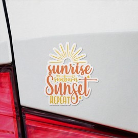 Decal Stickers of Sunrise Sunset Premium Indoor (No Waterproof) Vinyl Decal Stickers for Laptop Phone Accessory Helmet Car Window Mug Tuber Cup Door Wall Decoration ANDVER3g76710BL