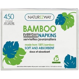 Naturezway Premium Quality [ 450 PACK ] 100% Everyday Napkins 2PLY, Eco-Friendly, Soft and Absorbent