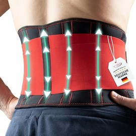 Vigo Sports Back Brace Machine Washable - Anti-Sweat Kidney Belt for Effective Back Stabilisation - Back Support Belt for Men & Women - Warming Lumbar Support Belt, Black , M