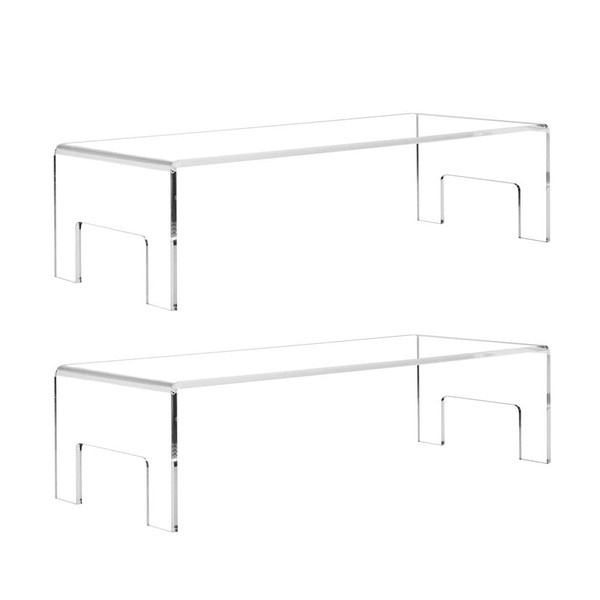 Pack of 2 Clear Acrylic Display Cabinet Rack for Figures,