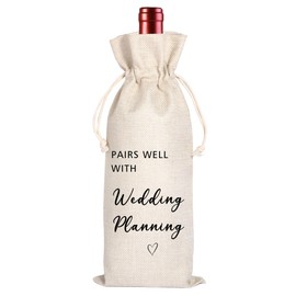 Wedding Planning Gift | Wedding Gifts Wine Bag | Engagement Wine Bag | Engagement Party Gifts | Pairs well with wedding planning Mr and Mrs Wedding Gifts for Couple 11WB44