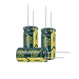 20 condensadores electrolíticos de aluminio de alta frecuencia de 10 V 2200 UF de 10 x 20 mm para TV, monitor LCD, juego
