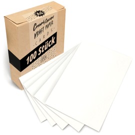 Japun Blank Postcard Set (100 Pieces) DIN A6, 148 x 105 mm, White