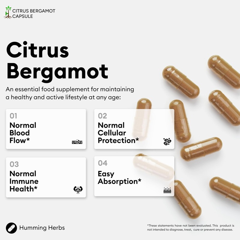 Humming Herbs Citrus Bergamot Complex 1121mg – 60 Day Supply