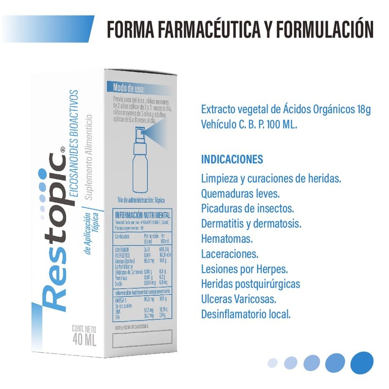 INDIGO LIFE NUTRACEUTICOS Restopic Eicosanoides Bioactivos de Omega 3 Liposomal