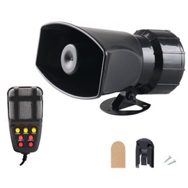 7 Tone Car Wireless Alarm Horn Clear Sound Remote Control Portable Warning Speaker Horn for Vehicle