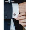St Joseph Cufflinks for Men Sterling Silver Saint Joseph Medal
