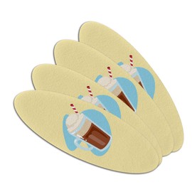 Root Beer Float Double-Sided Oval Nail File Emery Board Set 4 Pack