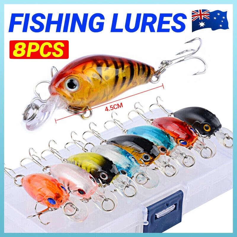 AIMALL 8X Fishing Lures Bream Bass Trout Redfin Perch Cod