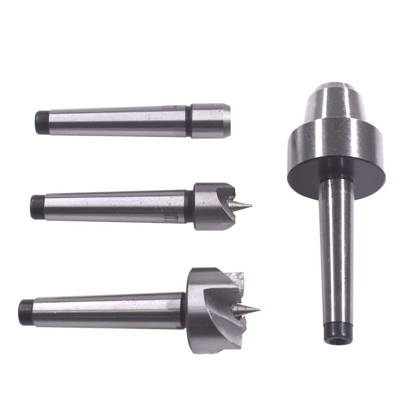 HGC 4 Pcs MT1 Steel Wood Lathe Live Center Drive