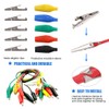 Glarks 100Pcs 1.1''/28mm Alligator Clips Crocodile Electrical Test Clamps Jumper