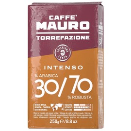 Caffe Mauro Classico Ground Espresso Coffee from Italy 8.8 oz. (250g) Premium Robusta Dark Coffee - 30% Arabica - 70% Robusta Blend