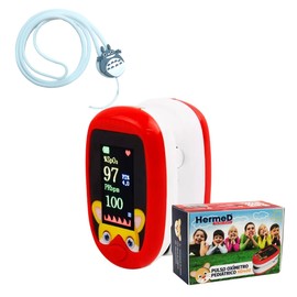 HERMED Oximetro Digital Recargable Infantil Con Correa, Oximetro Pediátrico de Pulso Recargable (Totoro)