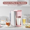 Mecity Pink Coffee Maker 3-in-1 Single Serve Coffee Machine, For