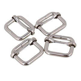 Mxfans 20 x Silver Triglides Slides Webbing Belt Buckles Handbag Bag Strap Adjuster 2cm