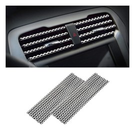 20 Pieces Car Air Conditioner Ventilation Decorative Strips, Waterproof Bendable Car Ventilation Decoration, Universal Vehicle Interior Accessories Suitable for Straight Ventilation (Black/Silver)