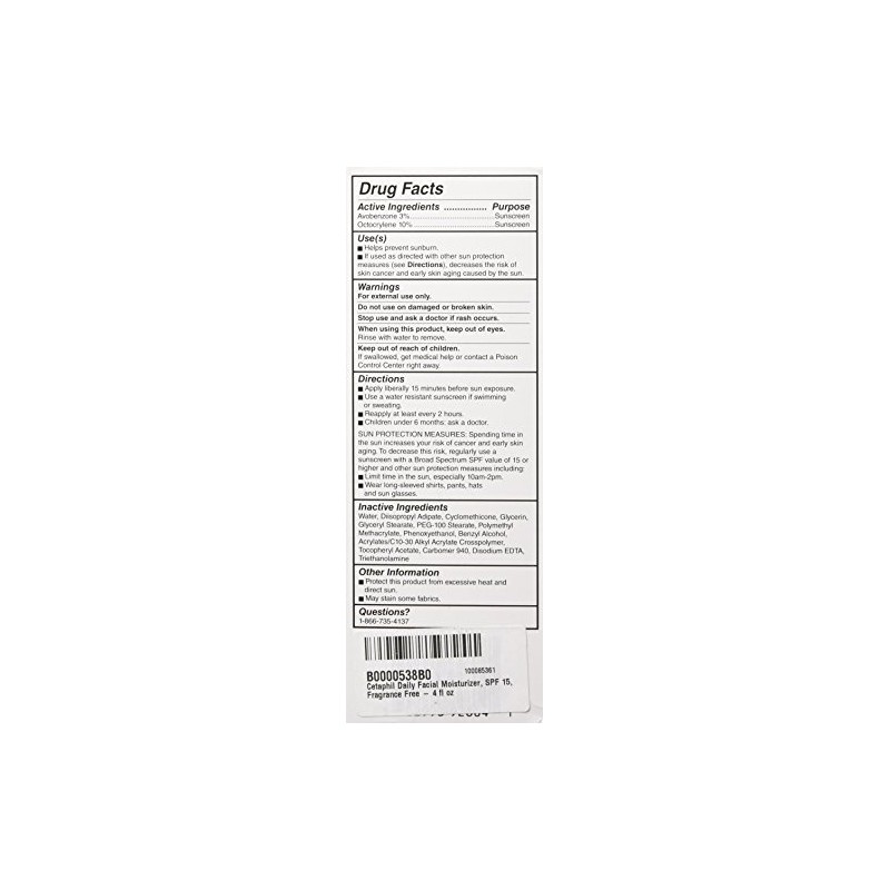Cetaphil Daily Facial Moisturizer, SPF 15, Fragrance Free, 4 Oz