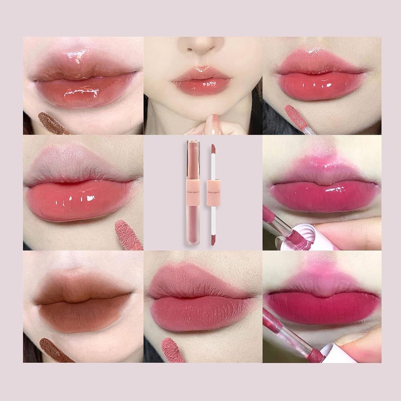 Tinte Labial Líquido de Alto Brillo Efecto Espejo y Fácil