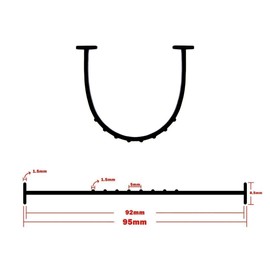 16 Feet Garage Door Weather Stripping Kit, Universal Bottom Seal Strip with Professional Grade T-End Rubber, 5/16" x 3 3/4" (Black)