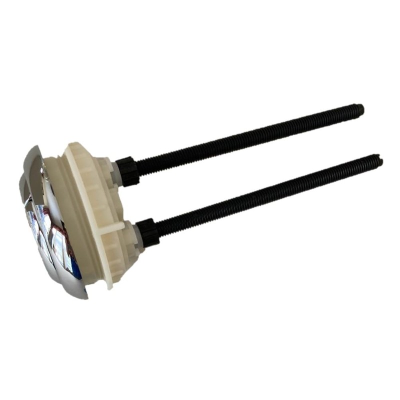 Toilet Tank Lid Chromed Dual Flush Top Button 48 mm