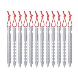 Boundless Voyage Outdoors Titanium Tent Stakes Pegs Camping Anchor Tent Stakes Nail Ti4008P (12 Pcs Pack)