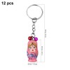 TOYANDONA 12pcs Matryoshka Russian Dolls Keychains Nesting Doll Key Rings