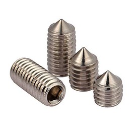M4*5mm Stainless Steel Cone Point Grub Screws Hex Socket Set Screw Metric Thread Grub Screw/Set Screws,Pack of 10