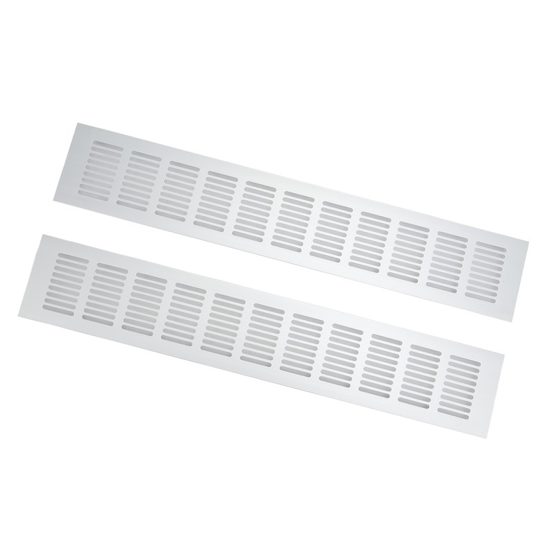 2 Pcs Air Vent Ventilation Grille Aluminium Alloy Rectangular Vent