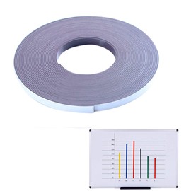 Magnetic Tape Roll Colored Thin Strips - Dry Erase Magnet Whiteboard Graphic Art Tape/ 10mm 33ft Grid Marking Line Magnet Adhesive Tape(White)