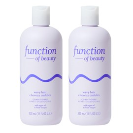 Function of Beauty Wavy Hair Conditioner Base, 11 oz Each (2-Pack) - Sulfate-Free Conditioner Formulated with Argan Oil to Enhance Glossiness & Natural Shine