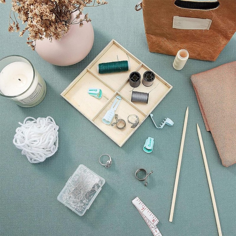 Set of 4 Adjustable Crochet Rings with Thread Guide for