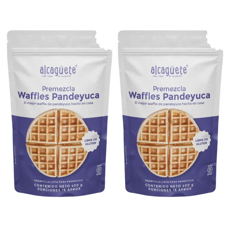 Alcaguete waffles Pandeyuca (2 pack) Cassava bread Cheese waffle Gluten