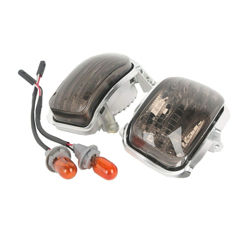 TCMT ABS Smoked Front Turn Signal Lights Blinker Fits For