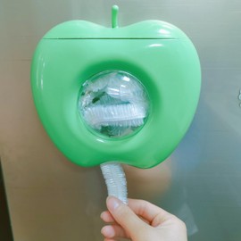 YEOLE Plastic wrap storage box wall hanging non-perforated storage box integrated multi-functional sorting storage box, green, containing 50g fresh-keeping bags