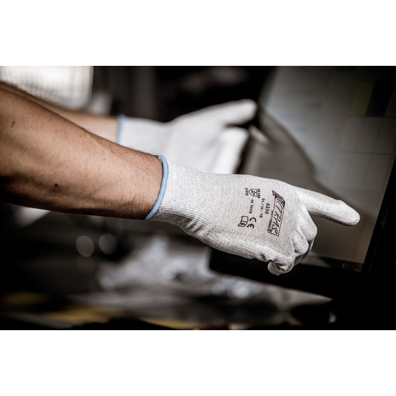 Nitras 6230 ESD Gloves - Antistatic and Touchscreen Compatible (10/XXL),