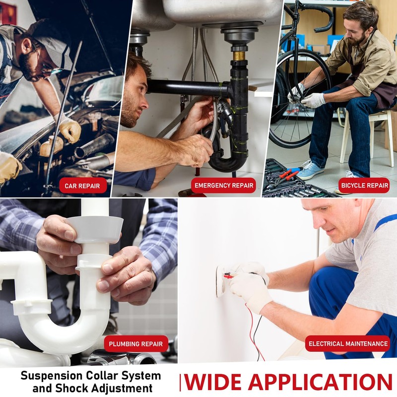 Socpuro 10Pcs Coilover Spanner Wrench Set, Universal Shock Spanner Hook