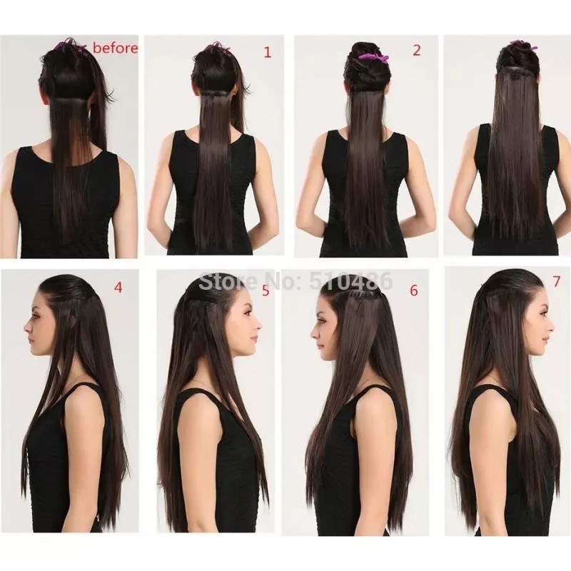 Sarla Kit Set Extensiones De Cabello Clips + Cepillo +desenredante