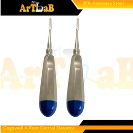 Cogswell A Dental Root Elevator with Straight Flat Tip, Root Extraction Elevator Tools | Dental Instruments (Set of 2)