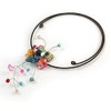 Avalaya Multicoloured Shell Flower with Multi Faux Pearl Bead Flex
