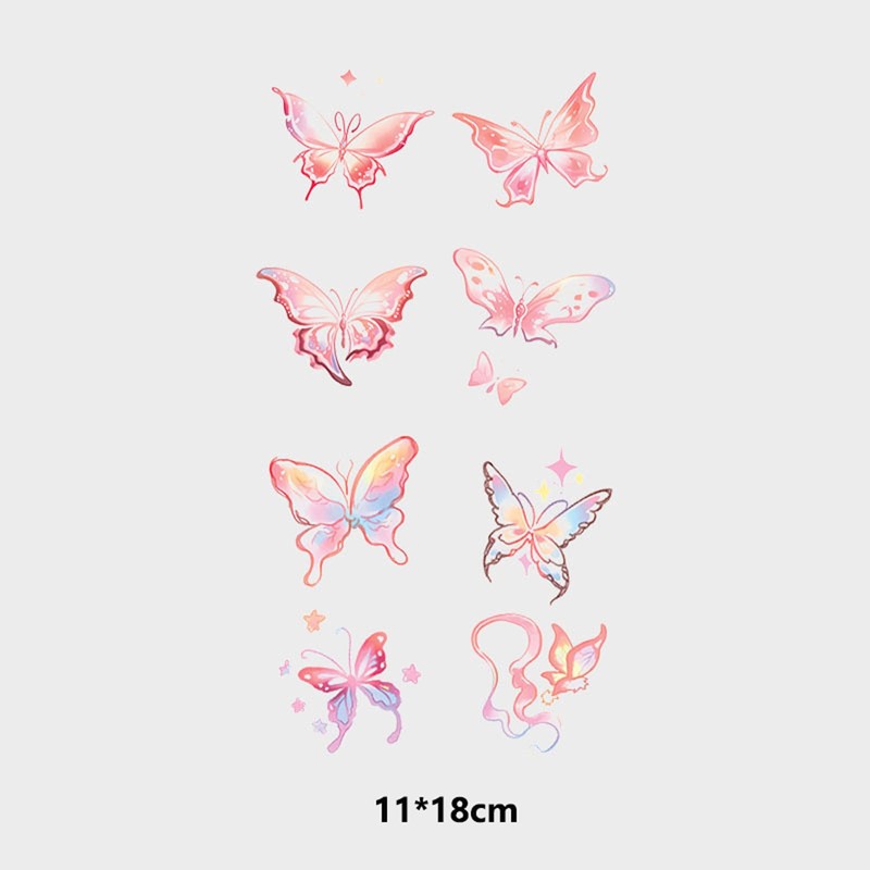 Tattoo Stickers Butterfly 2 Weeks 5pcs Waterproof Korean Tattoo Butterfly
