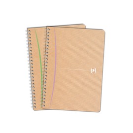 Oxford Touareg A5 Small Squares 5mm 100 Pages Full Cover Card Cover Notebooks Assorted Colours Recycled Paper Pack of 2