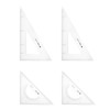 HARFINGTON 4piece Triangle Ruler Square Set 36cm 30/60 and 45/90