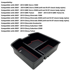 JOJOMARK Center Console Organizer Tray Compatible with 2007-2014 GMC Sierra Chevy Silverado Tahoe Yukon Suburban - Accessories Replaces 19166288