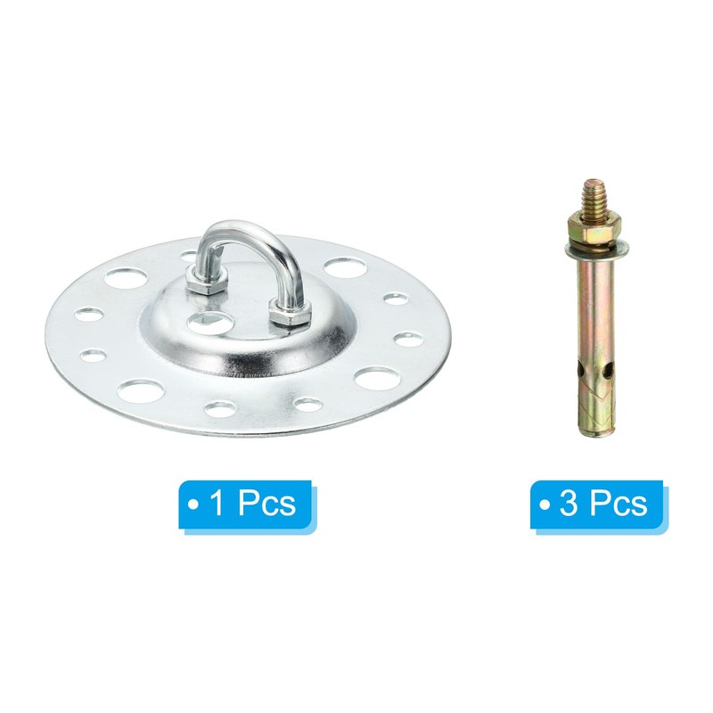 PATIKIL 202lbs 115mm Steel Ceiling Hooks, Ceiling Fan Hook Pad