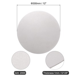 uxcell Diamond Sanding Grinding Disc, 12-Inch (300mm) Grit 2000 No Center Hole, Flat Lap Disk Polishing Discs Abrasive Wheel for Gemstone Tile Porcelain Glass Stone Metal